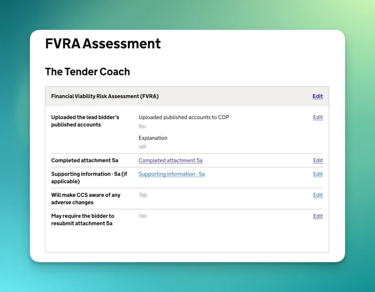 Financial Viability Risk Assessment (FVRA) homepage