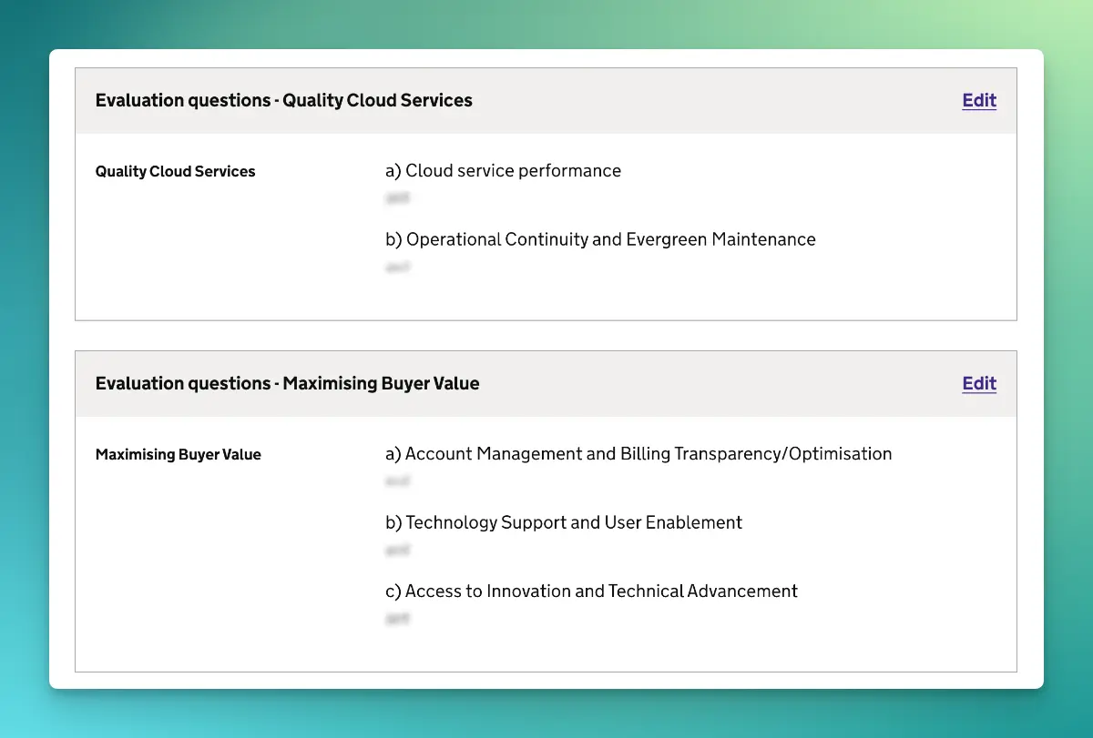 quality evaluation questions